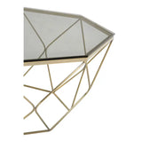 Arise Hexagon Coffee Table With Brushed Nickel Base