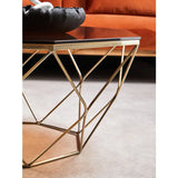 Arise Brushed Bronze Tapered Coffee Table