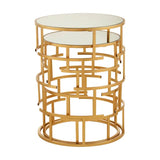 Atlantis Set Of 2 Maze Design Side Tables