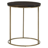 Acia Black And Gold Side Table