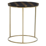 Acia Black And Gold Side Table