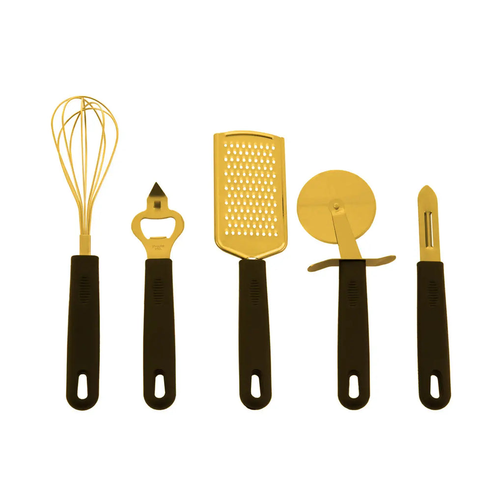 Zong Five Piece Gold Kitchen Gadget Set