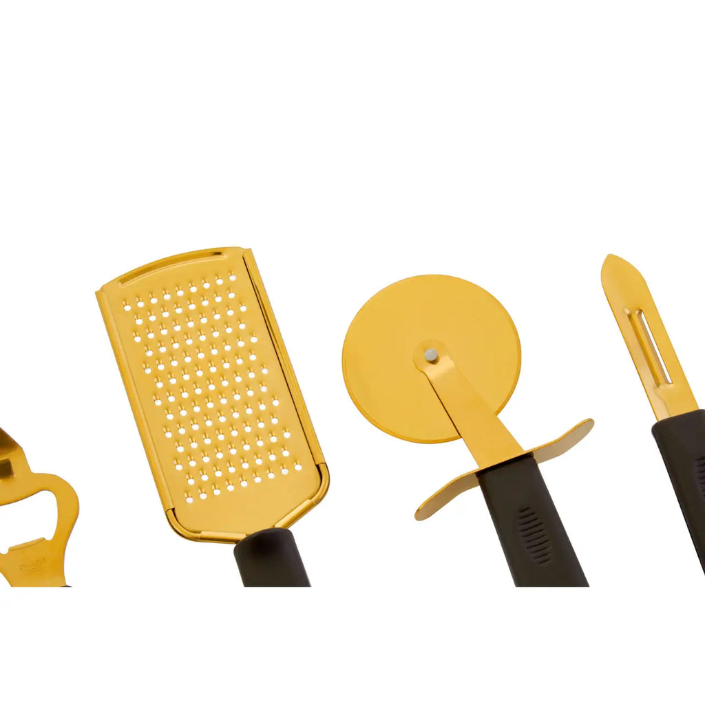Zong Five Piece Gold Kitchen Gadget Set