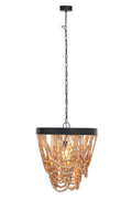 Wood Bead Chandelier