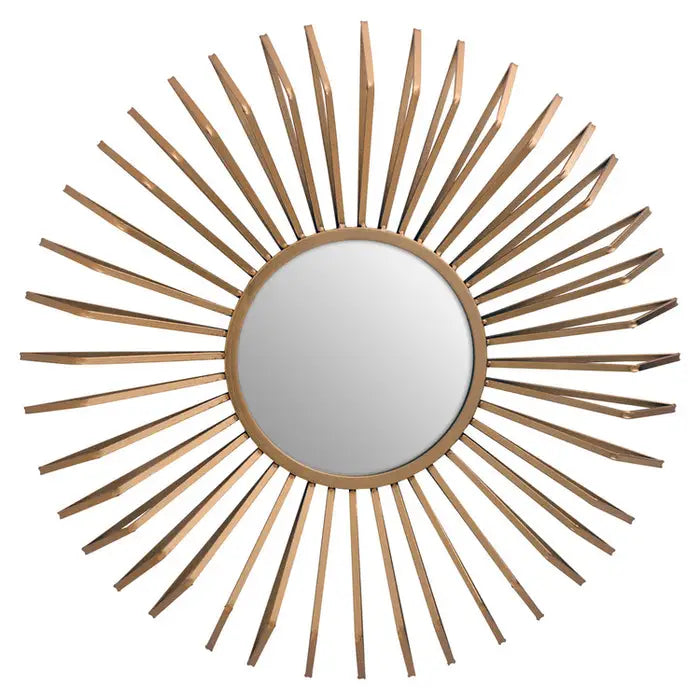 Madira Gold Sunburst Metal Wall Mirror