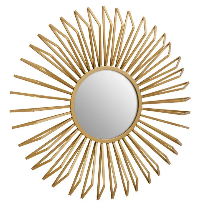 Madira Gold Sunburst Metal Wall Mirror