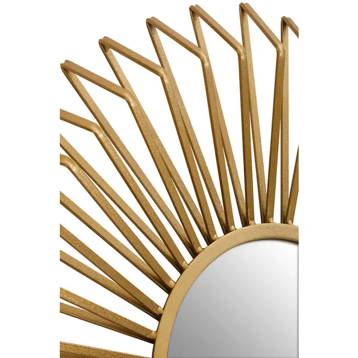Madira Gold Sunburst Metal Wall Mirror