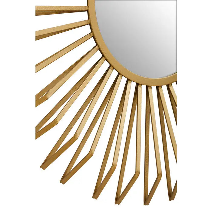 Madira Gold Sunburst Metal Wall Mirror