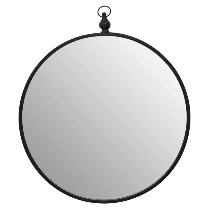 Altas Black Wall Mirror With Circular Hook