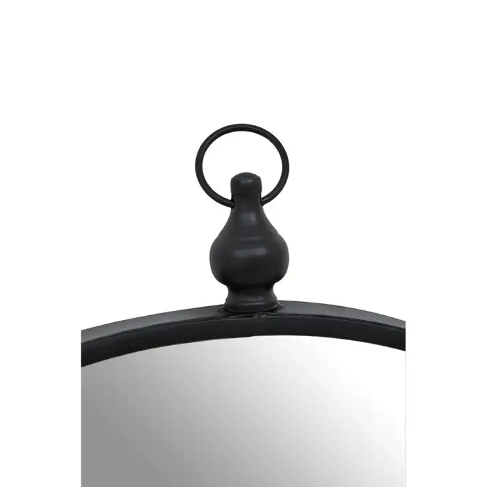 Altas Black Wall Mirror With Circular Hook