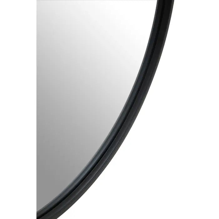 Altas Black Wall Mirror With Circular Hook