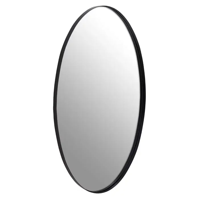 Croud Wall Mirror With Black Finish Frame