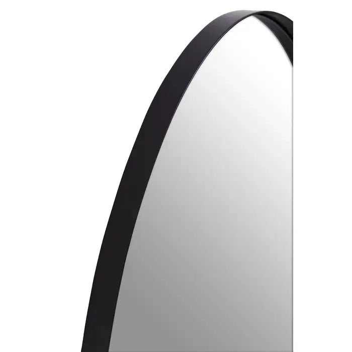 Croud Wall Mirror With Black Finish Frame