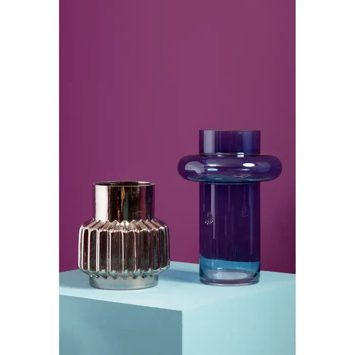 Oncho Silver Small Glass Vase