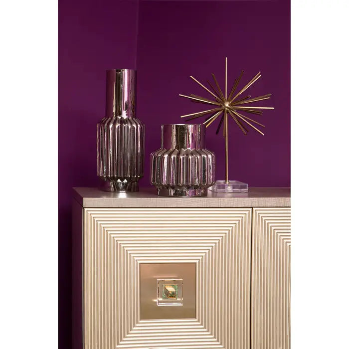 Oncho Silver Small Glass Vase