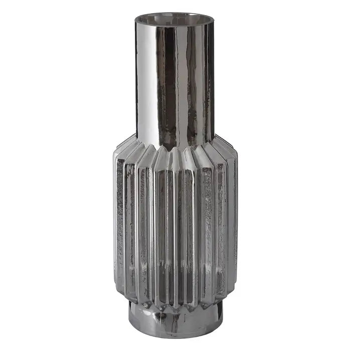 Oncho Silver Large Glass Vase