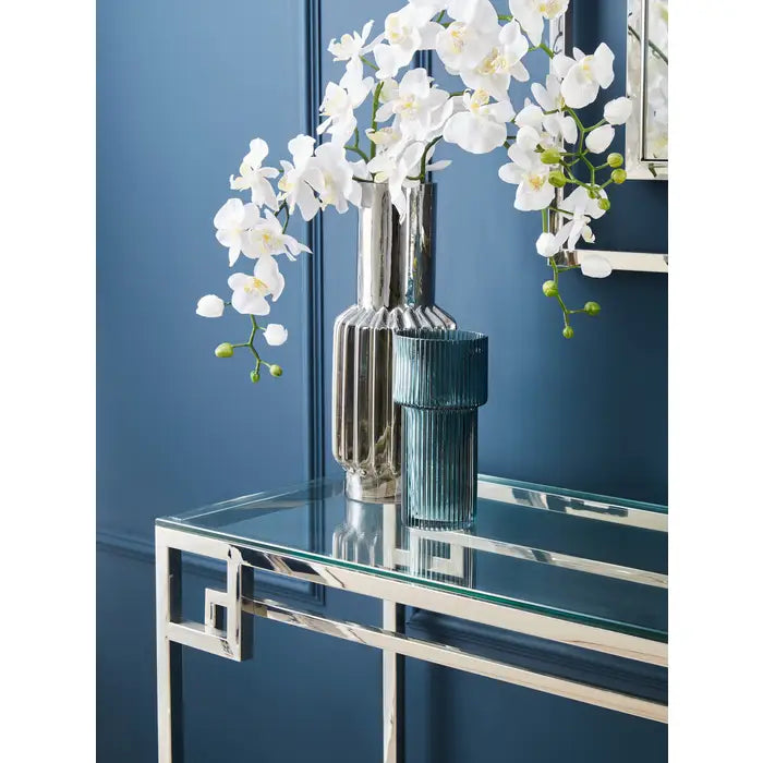 Oncho Silver Large Glass Vase