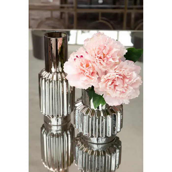 Oncho Silver Large Glass Vase