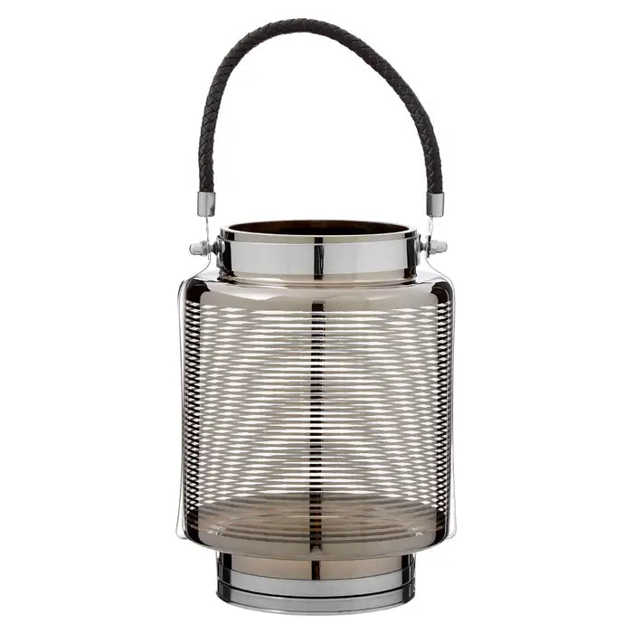 Raymon Large Nickel Stripe Lantern