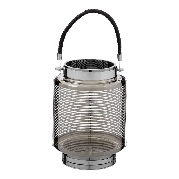Raymon Large Nickel Stripe Lantern