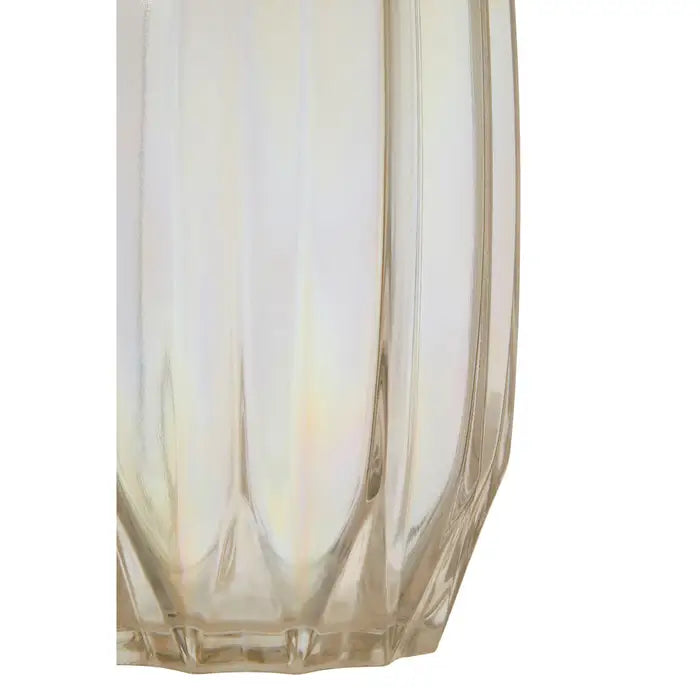 Phoman Large Glass Vase with Iridescent Finish