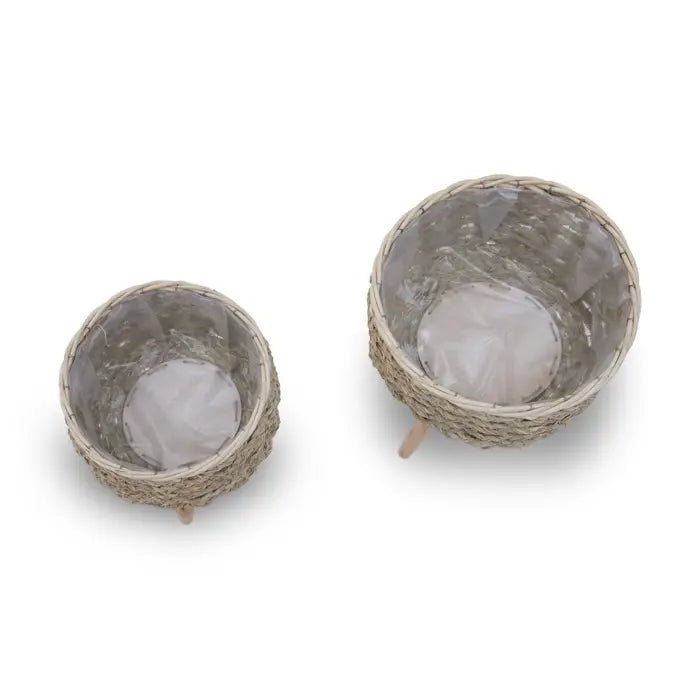 Linton Set Of Two Natural Planters