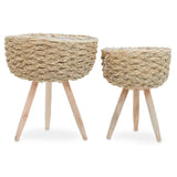 Lentigo Set Of Two Natural Planters