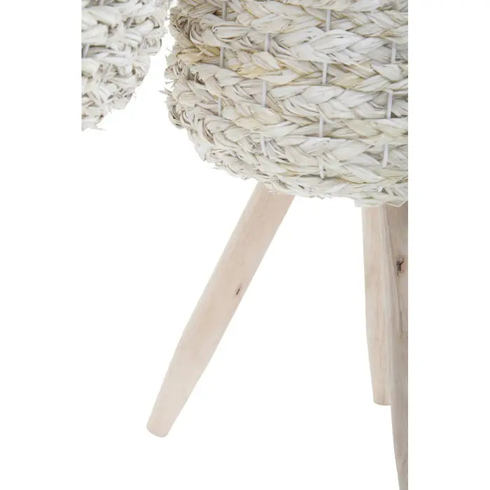 Linton Set Of Two White Planters