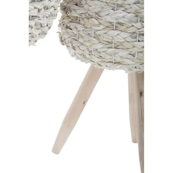 Linton Set Of Two White Planters