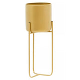 Avento Large Gold Finish Floor Planter