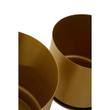 Avento Set Of Three Gold Finish Planters