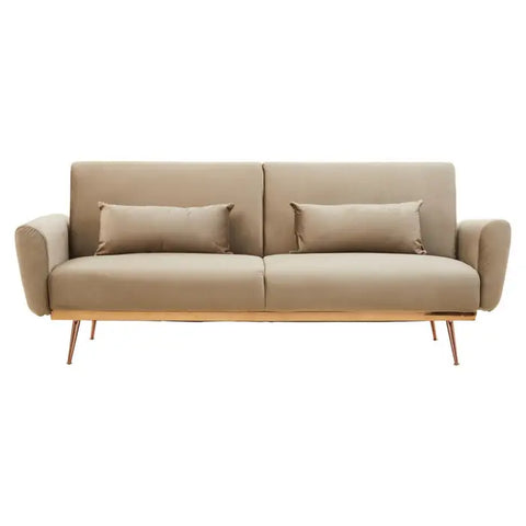 Hatton Mink Velvet Sofa Bed