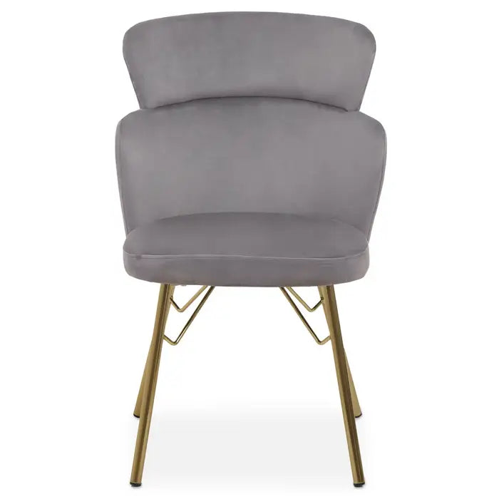 Velma Grey Velvet Chair