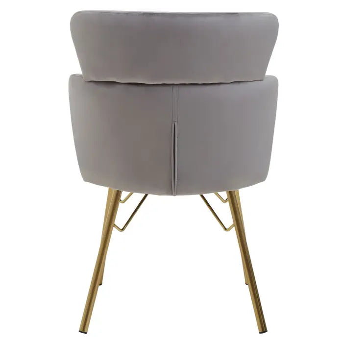 Velma Grey Velvet Chair