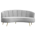 Harrison Three Seat Grey Velvet Sofa