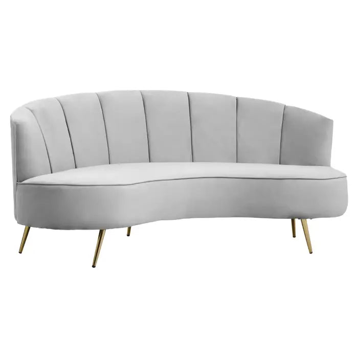 Harrison Three Seat Grey Velvet Sofa