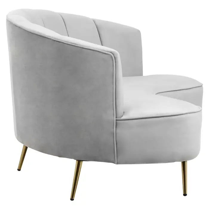 Harrison Three Seat Grey Velvet Sofa