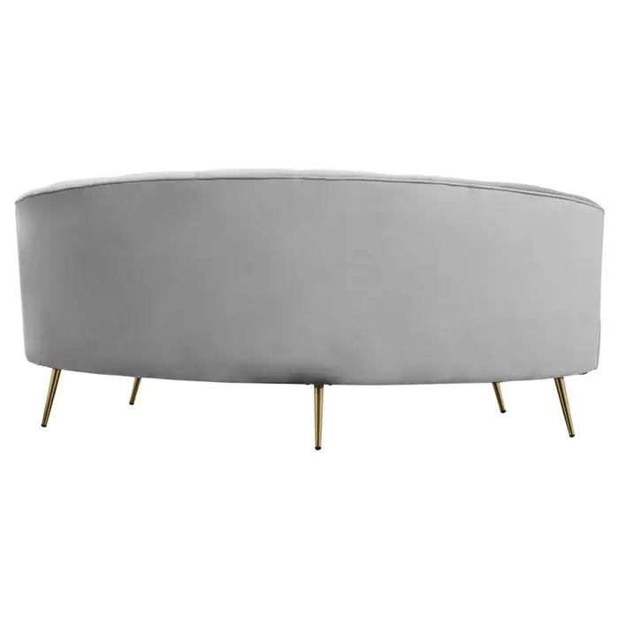 Harrison Three Seat Grey Velvet Sofa