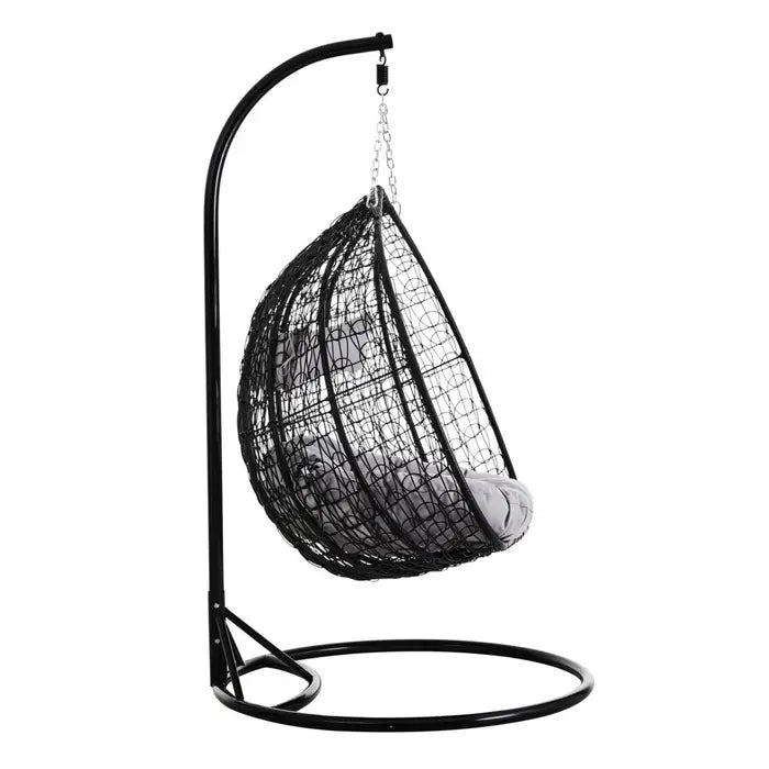 Galway Double Black Hanging Chair With Round Base