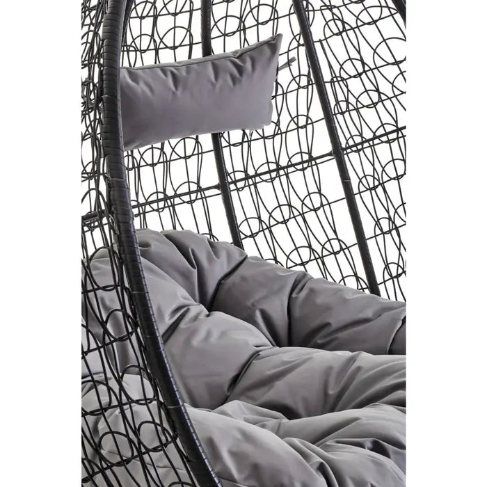 Galway Double Black Hanging Chair With Round Base