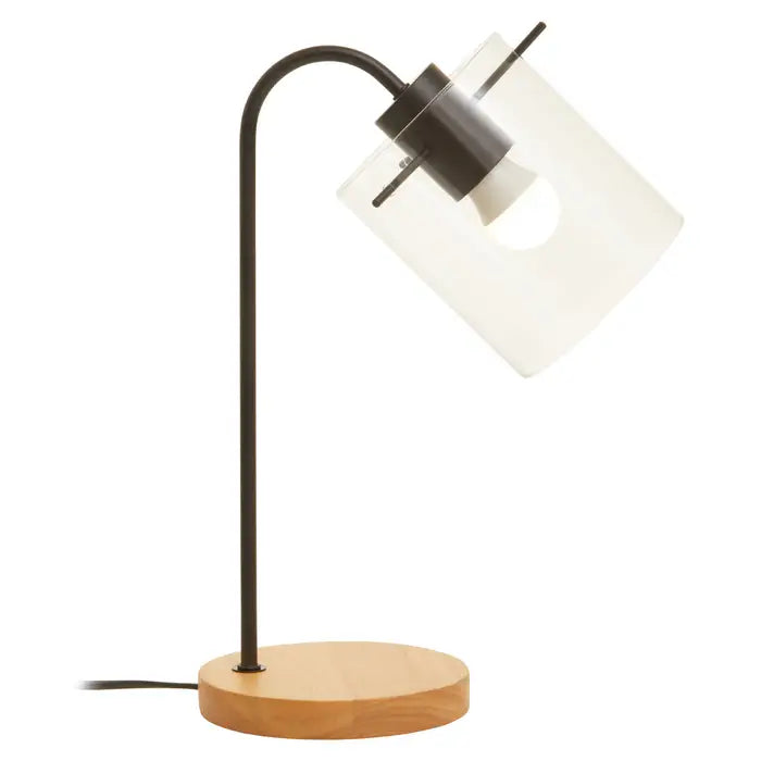 Shaoguan Matte Black Curved Table Lamp
