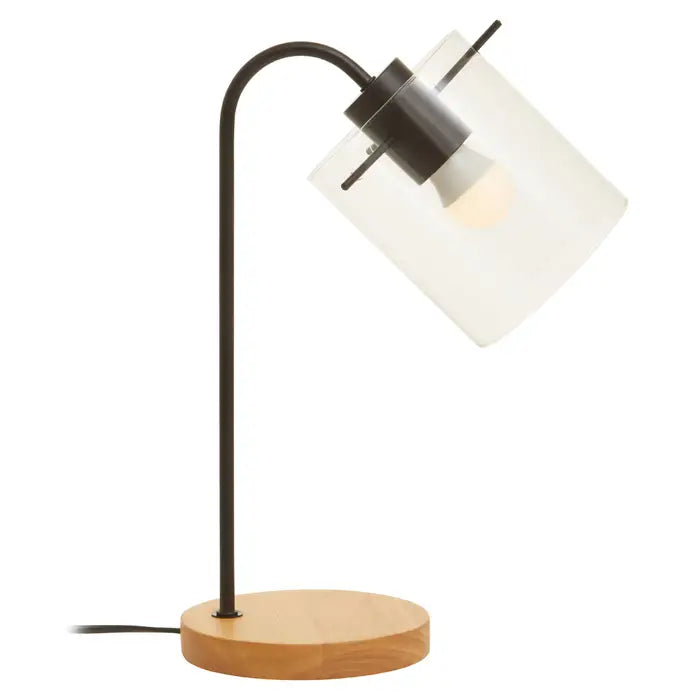 Shaoguan Matte Black Curved Table Lamp