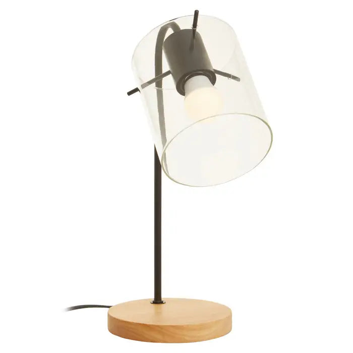 Shaoguan Matte Black Curved Table Lamp