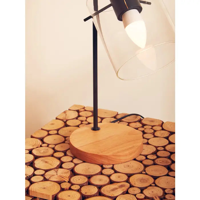 Shaoguan Matte Black Curved Table Lamp