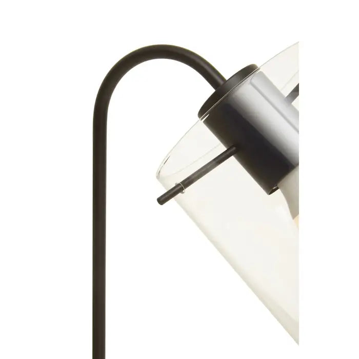 Shaoguan Matte Black Curved Table Lamp