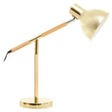 Stockholm Adjustable Desk Lamp in Shiny Brass Finish
