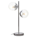 Reverend Large Silver Finish Metal Table Lamp