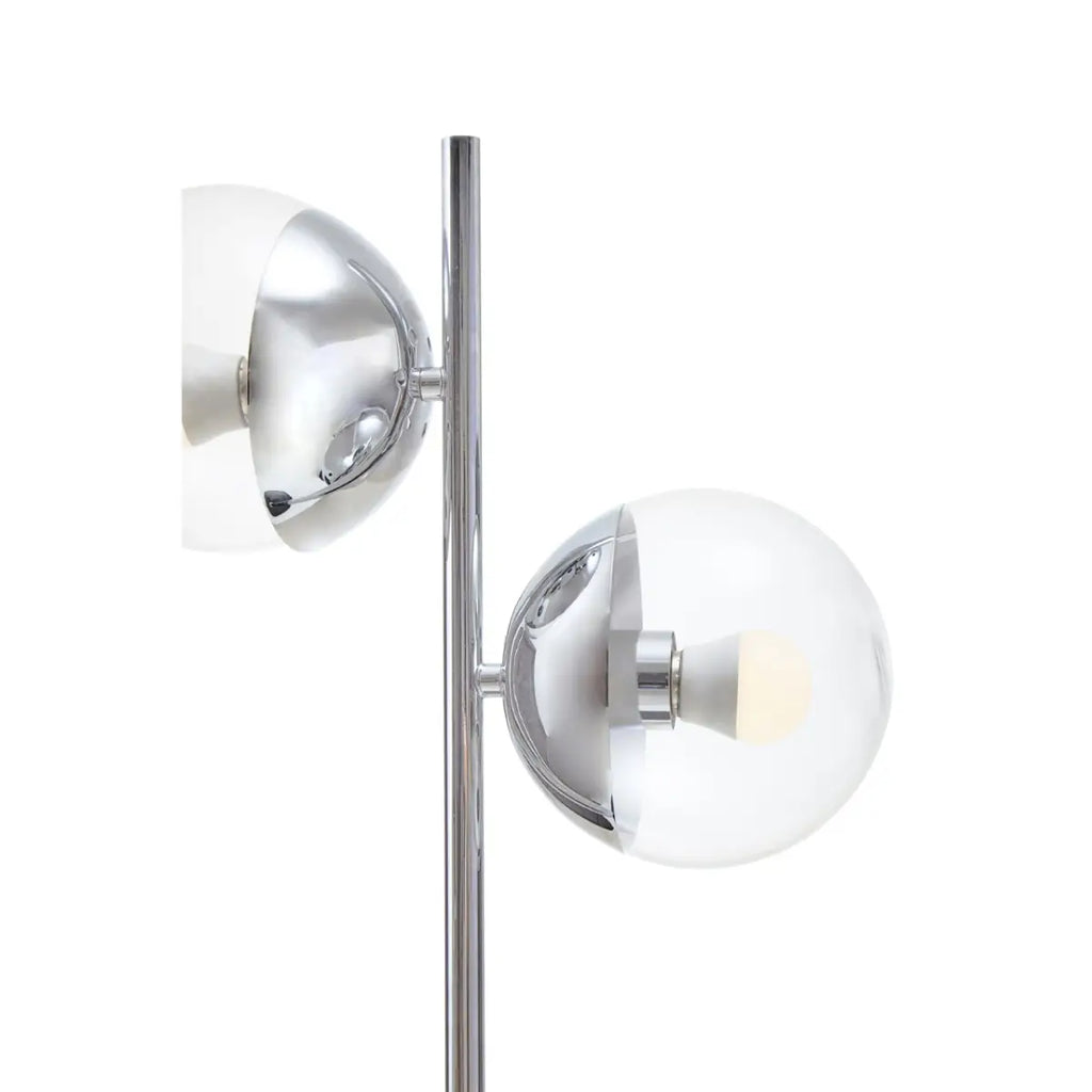 Reverend Large Silver Finish Metal Table Lamp