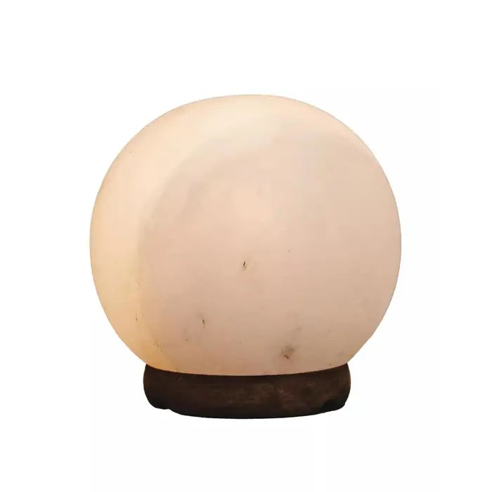 nevada Round White Natural Salt Lamp