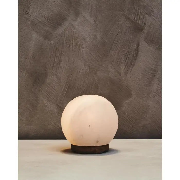 nevada Round White Natural Salt Lamp